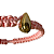 Pulseira Ajustavel de Macramê Rosa Bebê com Pingente Gota 896P - Imagem 4
