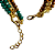 Pulseira de 5 Voltas com Cristais Cobre e Verde Jade e Correntes Douradas 902P - Imagem 3