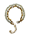 Pulseira Dupla com Cristais White Opal e Corrente Dourada 903P - Imagem 1
