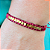Pulseira Regulável de Macramê Marsala com Tubo Dourado - Imagem 2