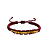 Pulseira de Macramê Marsala com Tubo de Metal Dourado 905P - Imagem 1