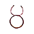 Pulseira de Macramê Marsala com Tubo de Metal Dourado 905P - Imagem 2