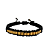 Pulseira de Macramê Preta com Tubo de Metal Dourado 906P - Imagem 1