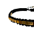 Pulseira de Macramê Preta com Tubo de Metal Dourado 906P - Imagem 4