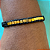 Pulseira de Macramê Preta com Tubo de Metal Dourado 906P - Imagem 2