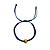 Pulseira Ajustavel de Macramê Azul Marinho com Esfera Orgânica Dourada 907P - Imagem 3