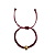 Pulseira Ajustável de Macramê Marsala com Esfera Orgânica Dourada 908P - Imagem 3