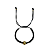 Pulseira Ajustável de Macramê Preta com Esfera Orgânica Dourada 909P - Imagem 3