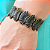 Pulseira Ajustável com Pingente Leque Ouro Velho - Imagem 2