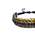 Bracelete Ajustável Azul Marinho com Pingente Ouro Velho 912P - Imagem 2