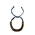Bracelete Ajustável Azul Marinho com Pingente Ouro Velho 912P - Imagem 4