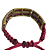 Bracelete Ajustável Marsala com Pingente Ouro Velho 913P - Imagem 3