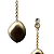 Brinco Grande Pendurado com Pedra Orgânica Dourado Fosco BG2211 - Imagem 3