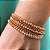 Pulseira 5 Voltas com Cristais Rosé Perolado e Corrente Dourada 914P - Imagem 2