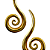 Brinco Grande Espiral Orgânico Dourado BG2219 - Imagem 4