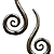 Brinco Grande Espiral Orgânico Prata BG2220 - Imagem 4