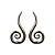 Brinco Grande Espiral Orgânico Prata BG2220 - Imagem 1