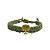 Pulseira de Macramê Verde e Dourado com Pingente Árvore da Vida 923P - Imagem 1