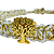 Pulseira de Macramê Bege e Dourado com Pingente Árvore da Vida 924P - Imagem 2