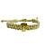 Pulseira de Macramê Bege e Dourado com Pingente Árvore da Vida 924P - Imagem 1