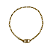 Colar Dourado com Pingente Cadeado Cristais Branco CL890 - Imagem 1