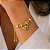 Pulseira Dourada com Berloques e Coração em Aço 918P - Imagem 2
