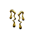Brinco Médio Dourado Gotas Orgânicas Em Aço BM2215 - Imagem 1