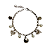 Pulseira Elos Prata com Pingentes 925P - Imagem 1