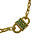 Colar Dourado com Pingente Cadeado Cristais Verde CL889 - Imagem 3