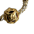 Pulseira de Macramê Bege e Dourado com Pingente Fé e Ponto de Luz 928P - Imagem 3