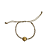 Pulseira de Macramê Bege e Dourado com Pingente Fé e Ponto de Luz 928P - Imagem 4