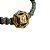 Pulseira de Macramê Verde e Dourado com Pingente Fé e Ponto de Luz 929P - Imagem 3