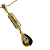 Colar Dourado Virtudes com Gota Preta e Dourado CL899 - Imagem 2