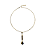 Colar Dourado Virtudes com Gota Preta e Dourado CL899 - Imagem 1