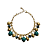 Pulseira de Esferas Douradas Turquesa e Azul 931P - Imagem 1
