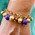 Pulseira de Esferas Douradas Roxa e Cobre 932P - Imagem 2