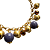 Pulseira de Esferas Douradas Roxa e Cobre 932P - Imagem 3