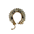 Pulseira 3 Voltas Dourada com Cristais Off White e Pedras Naturais 935P - Imagem 1