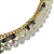 Pulseira 3 Voltas Dourada com Cristais Off White e Pedras Naturais 935P - Imagem 3