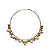 Colar de Esferas Dourado com Cristais Brancos CL899 - Imagem 1