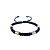 Pulseira Feminina Ajustável de Macramê Azul Marinho com Entremeios Prata 882P - Imagem 1