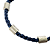 Pulseira Feminina Ajustável de Macramê Azul Marinho com Entremeios Prata 882P - Imagem 3