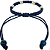 Pulseira Feminina Ajustável de Macramê Azul Marinho com Entremeios Prata 882P - Imagem 4
