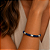 Pulseira Feminina Ajustável de Macramê Azul Marinho com Entremeios Prata 882P - Imagem 2