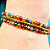 Pulseira 3 voltas Colorida de Cristais Caramelo, Roxo, Verde, Marsala e hematita dourada 853P - Imagem 2