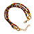 Pulseira 3 voltas Colorida de Cristais Caramelo, Roxo, Verde, Marsala e hematita dourada 853P - Imagem 1