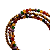 Pulseira 3 voltas Colorida de Cristais Caramelo, Roxo, Verde, Marsala e hematita dourada 853P - Imagem 3
