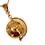 Colar Longo Dourado com Pingente Globo Terrestre - Imagem 2