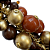 Colar de Esferas Dourado Marrom e Terracota - Imagem 3