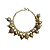Pulseira de Esferas Douradas e Nude - Imagem 1